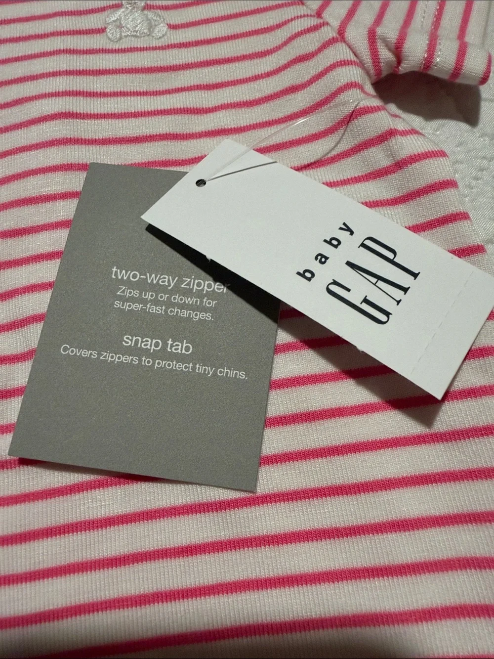 GAP Pink Striped Short Sleeve One-Piece